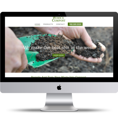 Winn's Compost - Web Design by Glick + Fray in Sun Valley Idaho