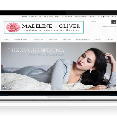 Madeline + Oliver - Web Design by Glick + Fray in Sun Valley Idaho